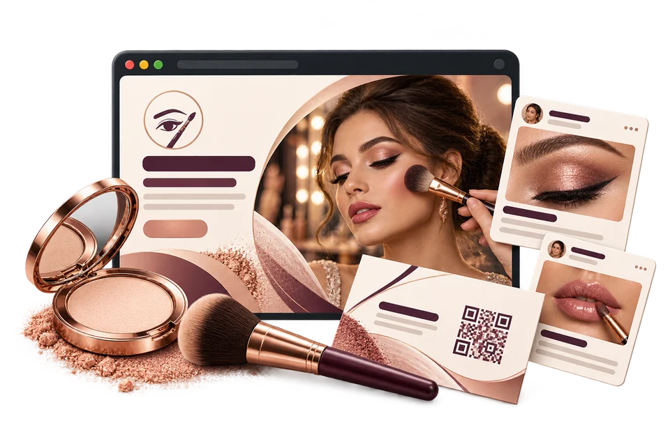 حزمة حضور رقمي لخبيرة مكياج